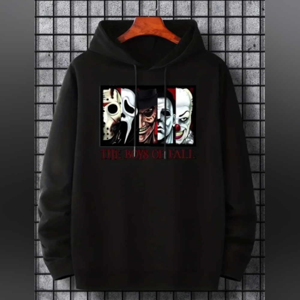 Men's Black Graphic Hoodie
